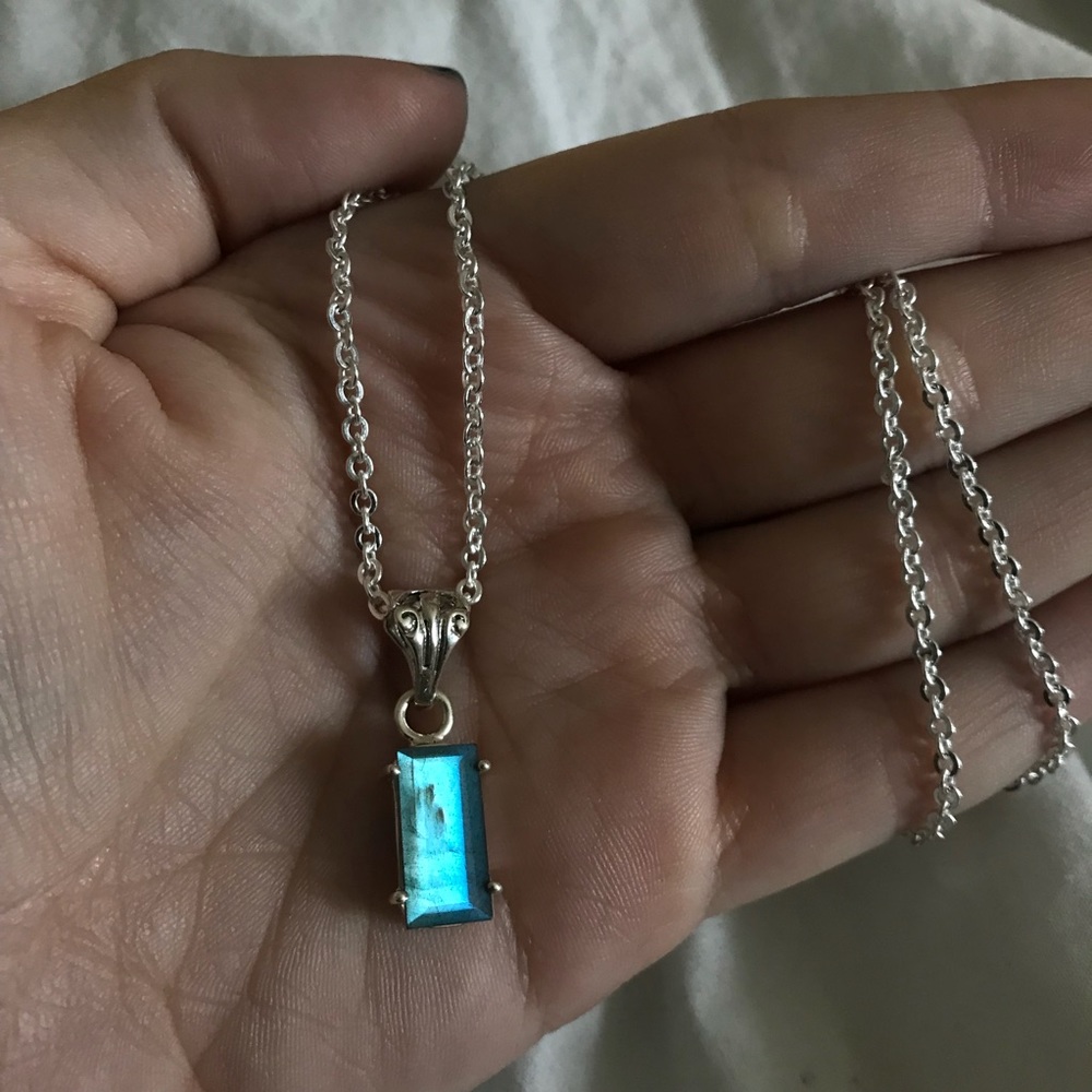 Labradorite and Sterling Silver Pendant